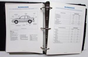 1993 Plymouth Product Information Sundance Acclaim Colt Laser Voyager