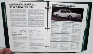 1981 Lincoln Mercury Facts Book Fleet Continental Mark VI Town Car Cougar XR7