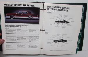 1981 Lincoln Mercury Facts Book Fleet Continental Mark VI Town Car Cougar XR7