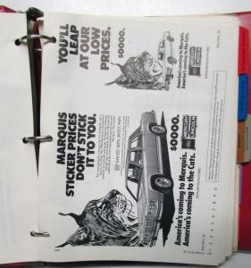 1982 Lincoln Mercury Price list Order Guide Ad Slicks Marquis CougarXR7 LN7 Lynx