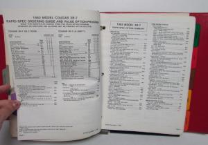 1982 Lincoln Mercury Price list Order Guide Ad Slicks Marquis CougarXR7 LN7 Lynx