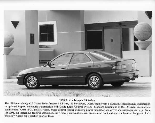 1998 Acura Integra LS Sedan Press Photo 0183