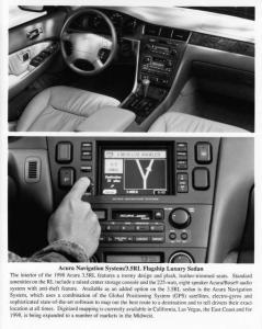 1998 Acura 3.5RL Flagship Luxury Sedan Interior and Nav System Press Photo 0185