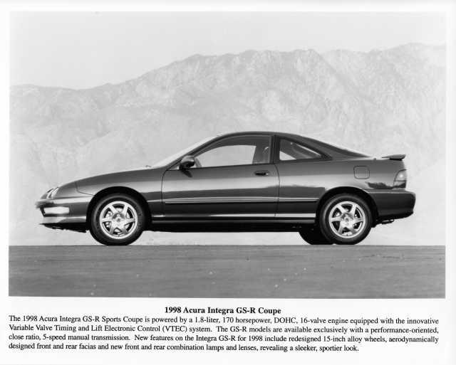1998 Acura Integra GS-R Coupe Press Photo 0189