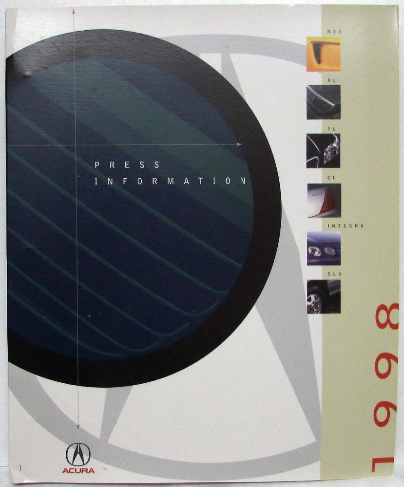 1998 Acura Full Line Media Information Press Kit - NSX RL TL CL Integra SLX