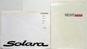 1999 Toyota Solara Media Information Auto Show Press Kit w/ Envelope