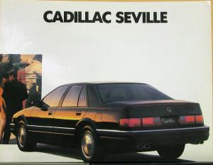 1992 Cadillac Seville Data Sheet for Mexican Market with Spanish Text Original