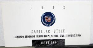 1992 Cadillac Eldorado & Seville Interior Samples Sales Brochure Folder Orig