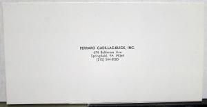 1992 Cadillac Eldorado & Seville Interior Samples Sales Brochure Folder Orig