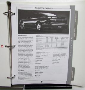 1995 Pontiac Advance Fleet Book Sunfire Grand Am Firebird Grand Prix Bonneville