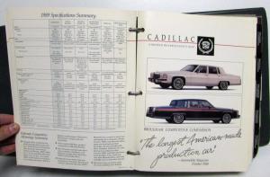 1988 1989 Cadillac Competitive Comps Allante Toronado Fleetwood Eldorado Seville