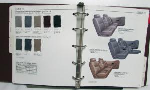 1992 Mercury Color Upholstery Selections Cougar Sable Topaz Tracer Grand Marquis