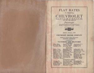 1930 Chevrolet Flat Rates for Repairing Passenger and Commercial Cars Book