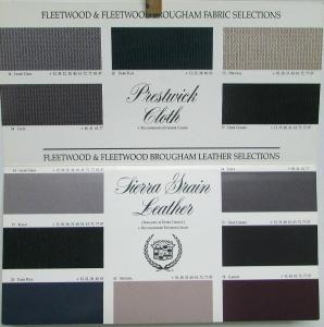 1993 Cadillac Fleetwood & Fleetwood Brougham INTERIOR Colors Sales Folder