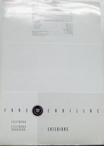 1993 Cadillac Fleetwood & Fleetwood Brougham Exterior Color Paint Chip Folder