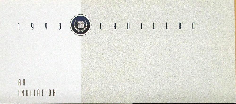 1993 Cadillac Allante Seville Eldorado Fleetwood DeVille 60 Spec Sales Brochure