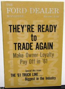 1960 The Ford Dealer Magazine Nov-Dec Sales Tips 1961 Truck Line Inroduction