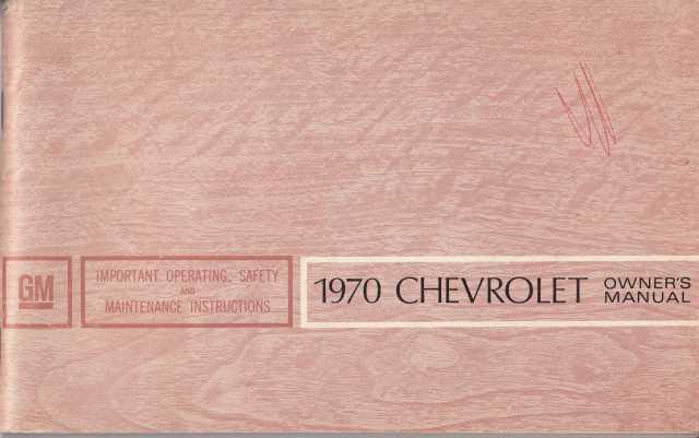 1970 Chevrolet Full Size Cars Owners Manual - Canadian