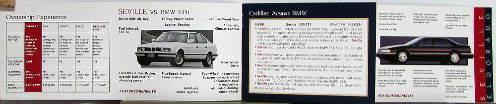 1994 Cadillac Lot of 5 Sales Folders Leaflets