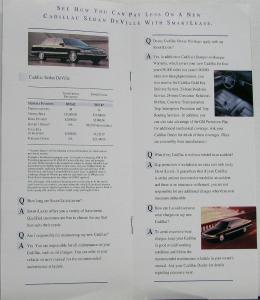 1994 Cadillac Lot of 5 Sales Folders Leaflets
