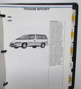 1993 Pontiac Sales Handbook LeMans Grand Am Firebird Sunbird Bonneville