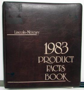 1983 Lincoln Mercury Product Facts Book Marquis Cougar Capri Lynx LN7