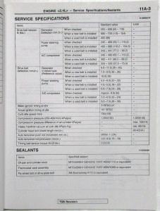 1996 Mitsubishi Galant Service Shop Repair Manual - 2 Volume Set