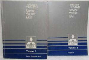 1991 Mitsubishi Pickup Truck Service Shop Repair Manual - 2 Volume Set