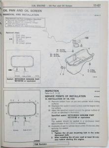 1990 Mitsubishi Pickup Truck Service Shop Repair Manual - 2 Volume Set