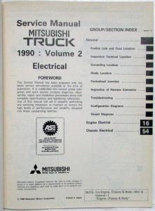 1990 Mitsubishi Pickup Truck Service Shop Repair Manual - 2 Volume Set