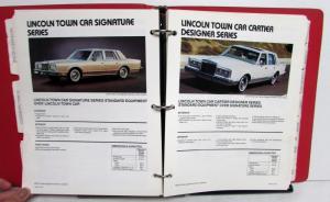 1982 Lincoln Mercury Fleet Facts Continental Mark VI Town Car Cougar XR7 Marquis