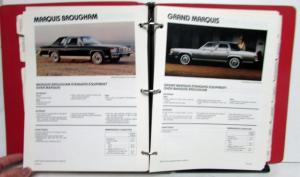 1982 Lincoln Mercury Fleet Facts Continental Mark VI Town Car Cougar XR7 Marquis