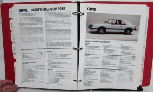1982 Lincoln Mercury Fleet Facts Continental Mark VI Town Car Cougar XR7 Marquis
