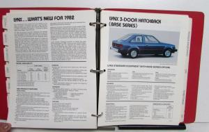 1982 Lincoln Mercury Fleet Facts Continental Mark VI Town Car Cougar XR7 Marquis