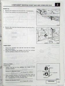 1988 Mitsubishi Cordia/Tredia Service Shop Repair Manual - 2 Volume Set