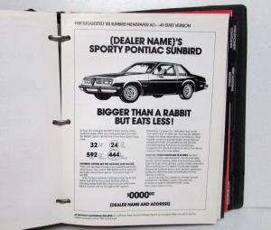 1981 Pontiac Merchanising Planner Grand Prix LeMans Sunbird Firebird
