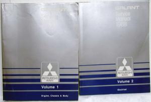 1988 Mitsubishi Galant Sigma Service Shop Repair Manual - 2 Volume Set