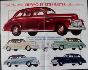 1946 Chevrolet Stylemaster Sport Sedan Features Exterior Colors Sales Brochure