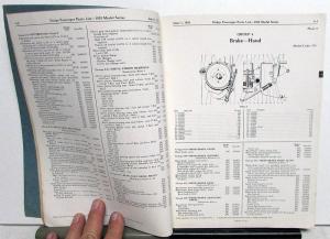 1935 Dodge Passenger Car Export Dealer Parts List Book Catalog Model DU Original