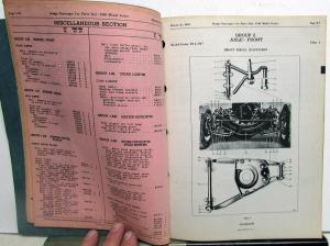 1940 Dodge Passenger Car Dealer Parts List Book Catalog Model D14 & D17 Original