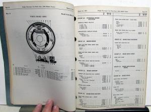 1940 Dodge Passenger Car Dealer Parts List Book Catalog Model D14 & D17 Original