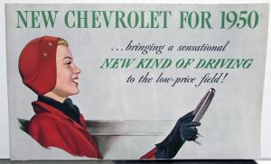 1950 Chevrolet Styleline Fleetline Belair Color Sales Brochure Folder Original