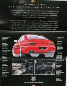 1994 95 Cadillac LSE Luxury Sedan Euro Style Show Car Sales Folder Brochure Orig