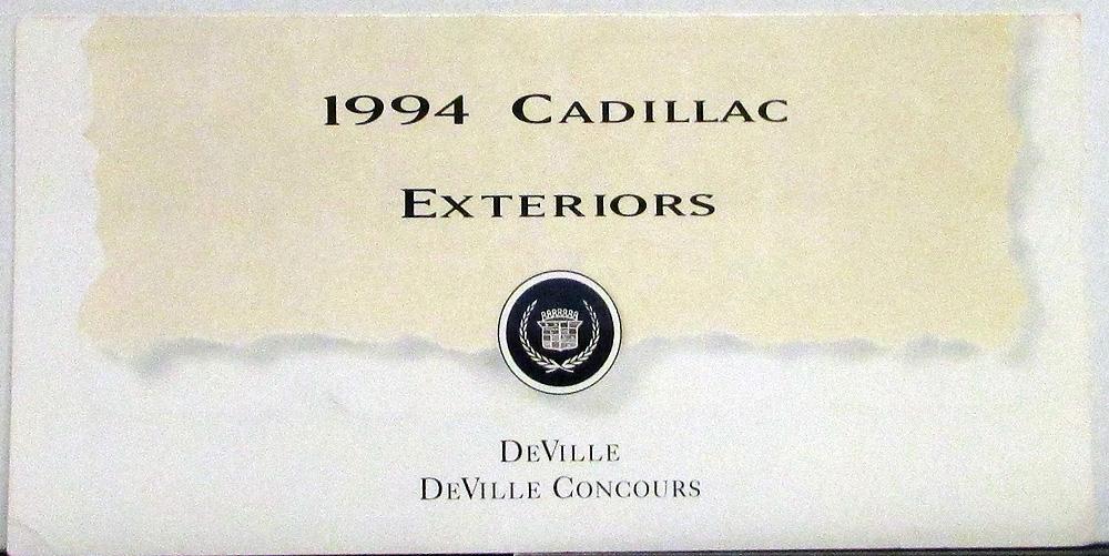 1994 Cadillac DeVille Concours Exterior Color Paint Chips Sales Brochure Orig