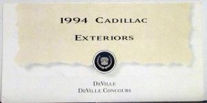 1994 Cadillac DeVille Concours Exterior Color Paint Chips Sales Brochure Orig