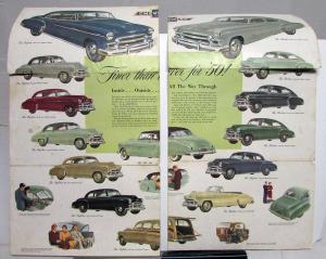 1950 Chevrolet ORIGINAL Color Sales Brochure Styleline Fleetline Belair Wagon