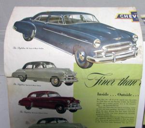 1950 Chevrolet ORIGINAL Color Sales Brochure Styleline Fleetline Belair Wagon