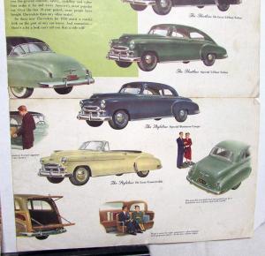 1950 Chevrolet ORIGINAL Color Sales Brochure Styleline Fleetline Belair Wagon