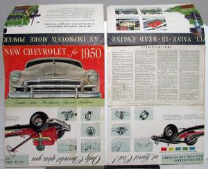 1950 Chevrolet ORIGINAL Color Sales Brochure Styleline Fleetline Belair Wagon