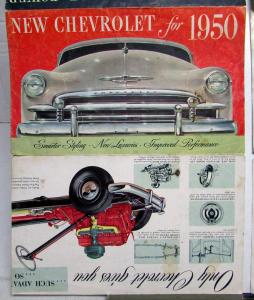 1950 Chevrolet ORIGINAL Color Sales Brochure Styleline Fleetline Belair Wagon